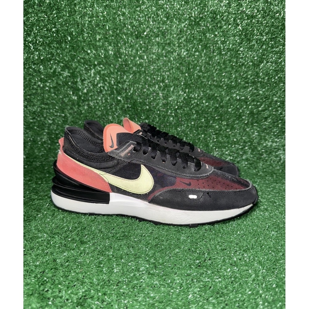 Nike Shoes Womens Size 8 Black Red Waffle Sneakers Lifestyle Casual Athletic Gym